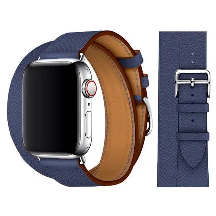 Genuine Leather Bracelet Strap For Apple Watch Band 45mm 49mm 41mm 44mm 42mm 40mm band iWatch Ultra/2 10 42/46mm 9 8 7 6 5 4 SE